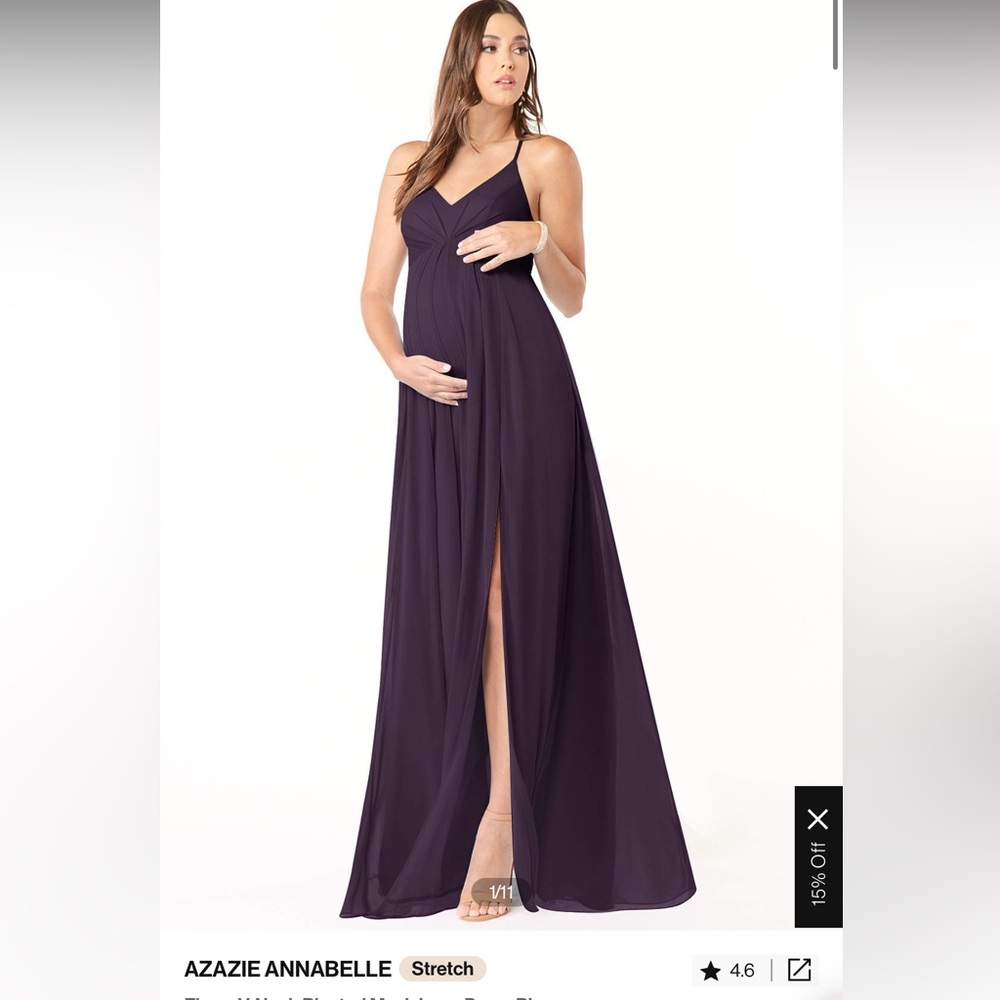 AZAZIE- ANNABELLE- PLUM BRIDESMAID DRESS